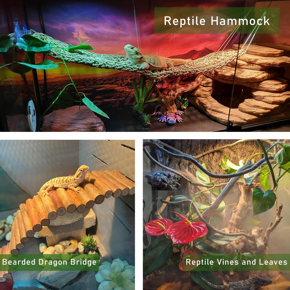 TankMatDecor bendable bridge adds climbing challenge and exploration space in habitat.