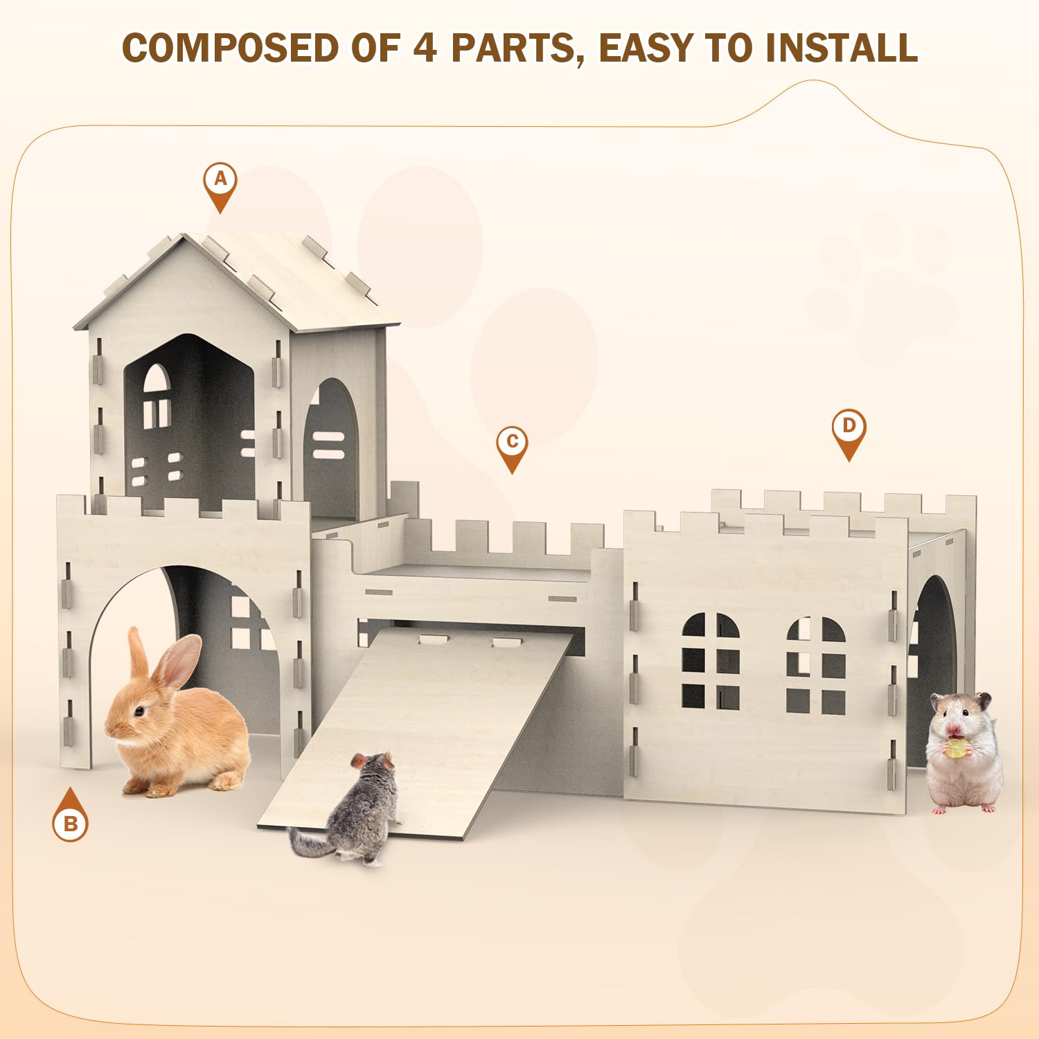 TankMatDecor large bunny house indoor-outdoor versatility suits homes and patios