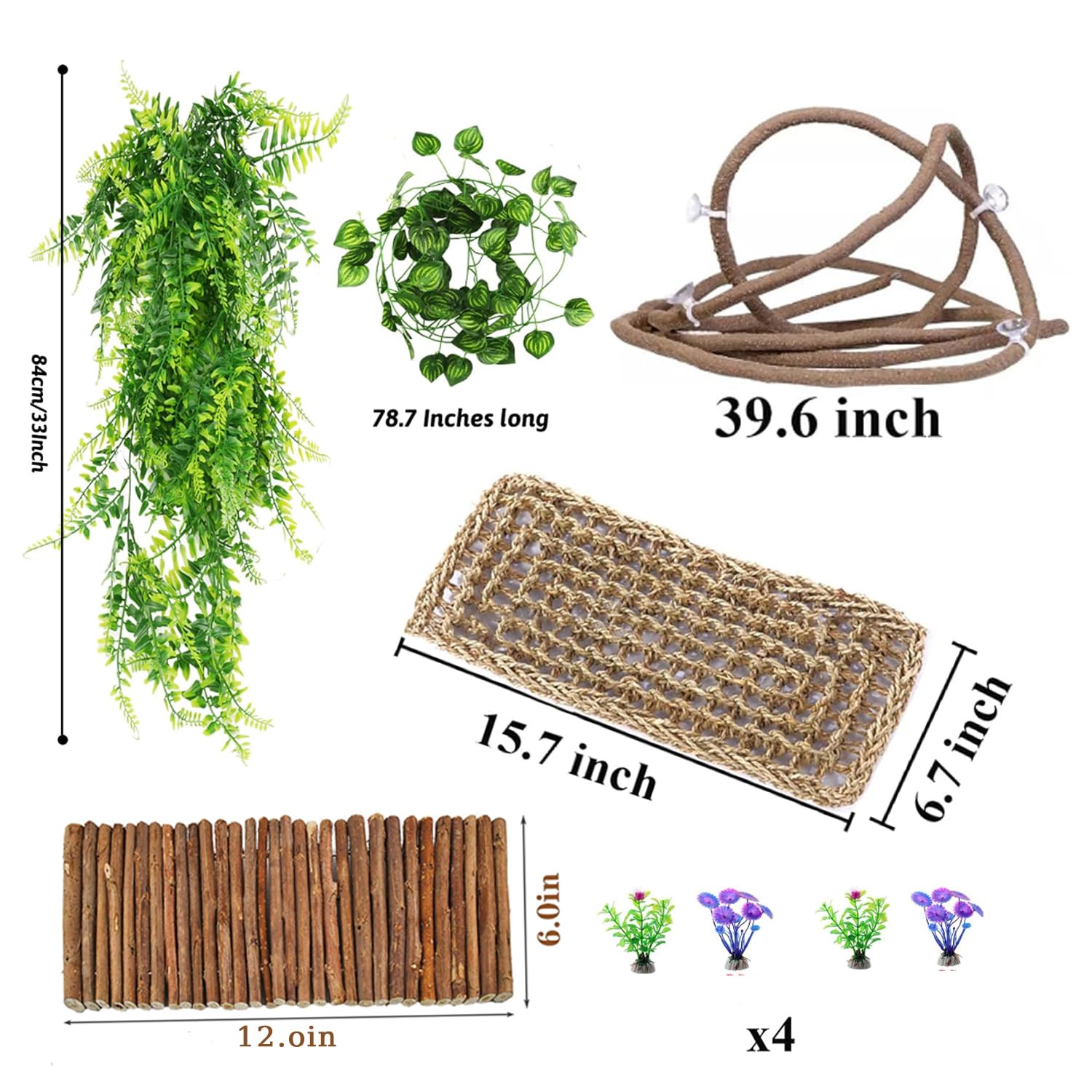 TankMatDecor stand plants offer textured scenery and safe decorating options.