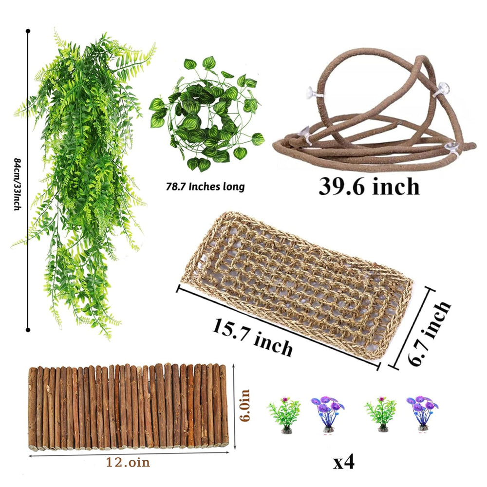 TankMatDecor stand plants offer textured scenery and safe decorating options.