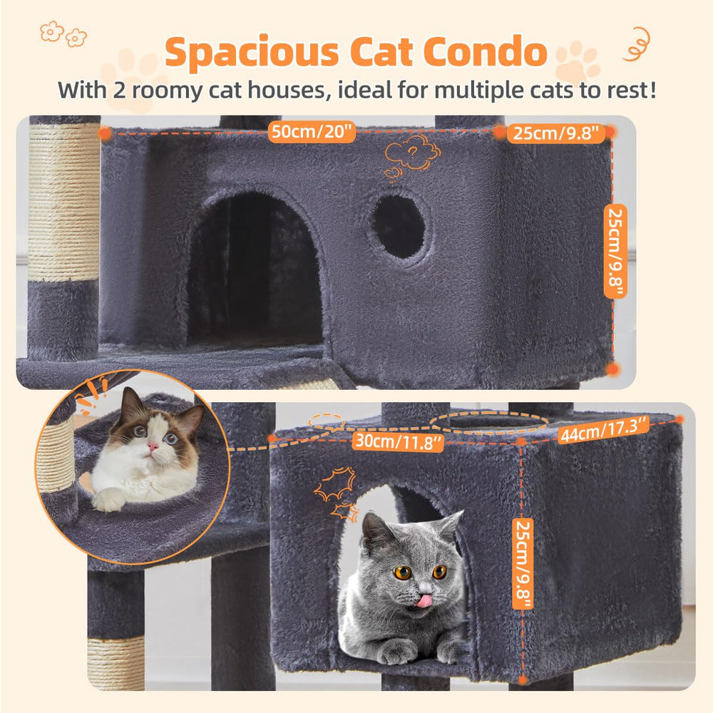 Taoqimiao cat-tree sisal-ramp facilitates easy level-to-level access for curious cats