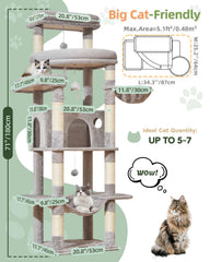 Taoqimiao cat tree giant lookout perch provides premium vantage point for lounging.