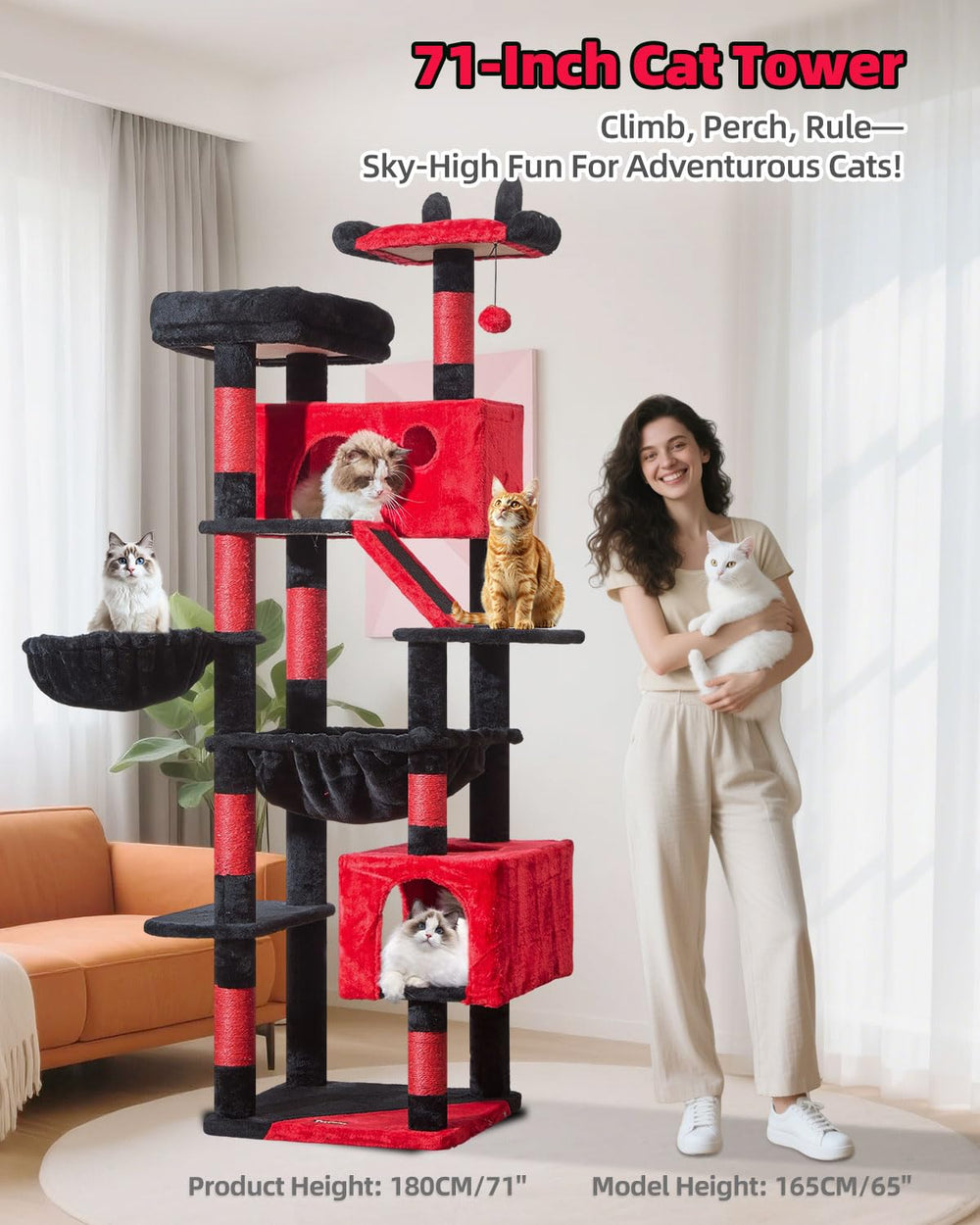 Taoqimiao Gothic Cat Tree 71-Inch assembly instructions and setup