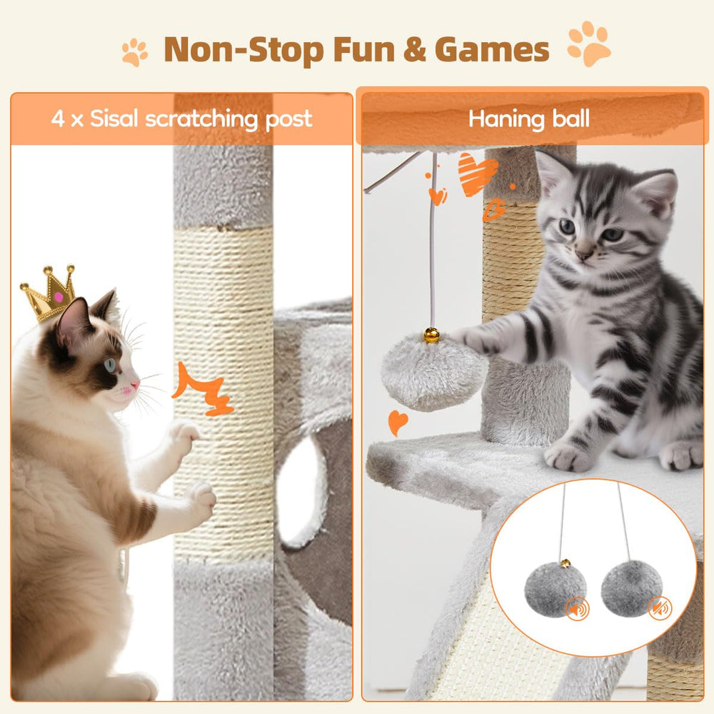 Taoqimiao three-level-design maximizes vertical play and exploration for kittens.