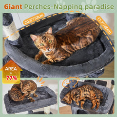Taoqimiao widened resting condo for large cats' roomy naps.