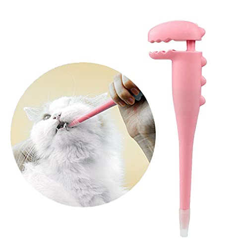 TAOZUA Cat Pill Shooter dinosaur-design blue shows simple pill delivery for cats