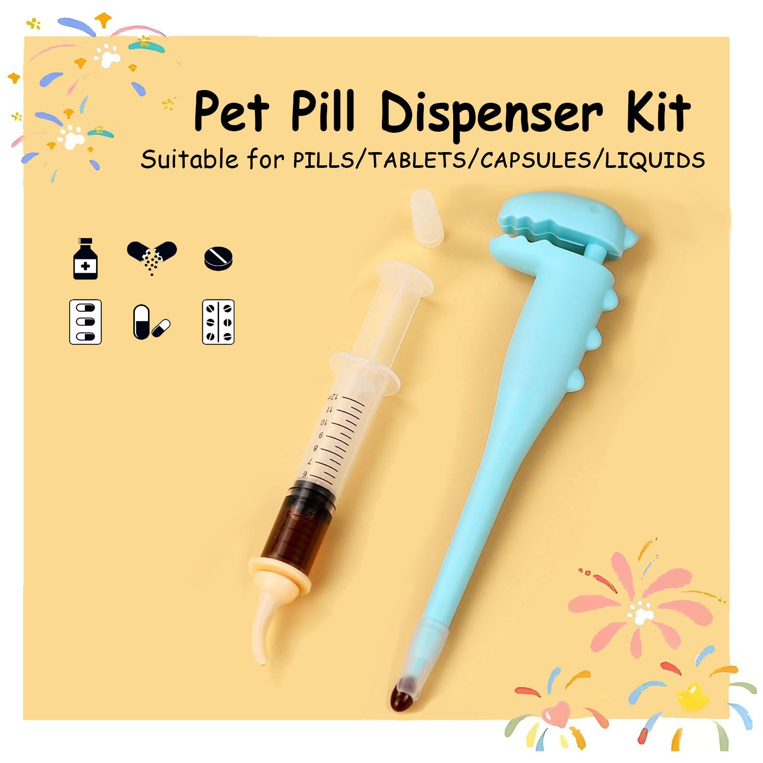 TAOZUA Pet Pill Gun in use for quick oral dosing
