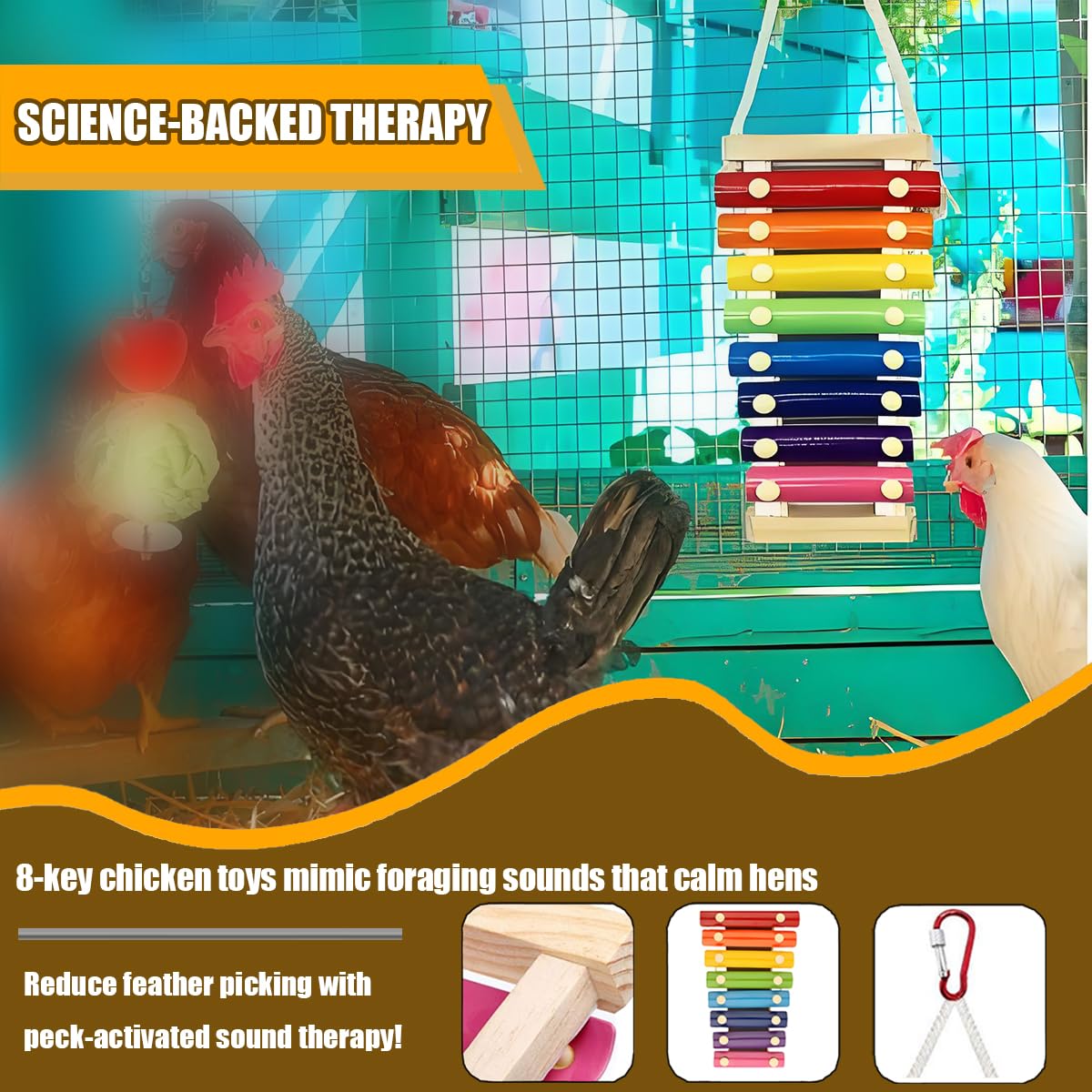 Tarandus bird toy bright colors stimulates curiosity and activity