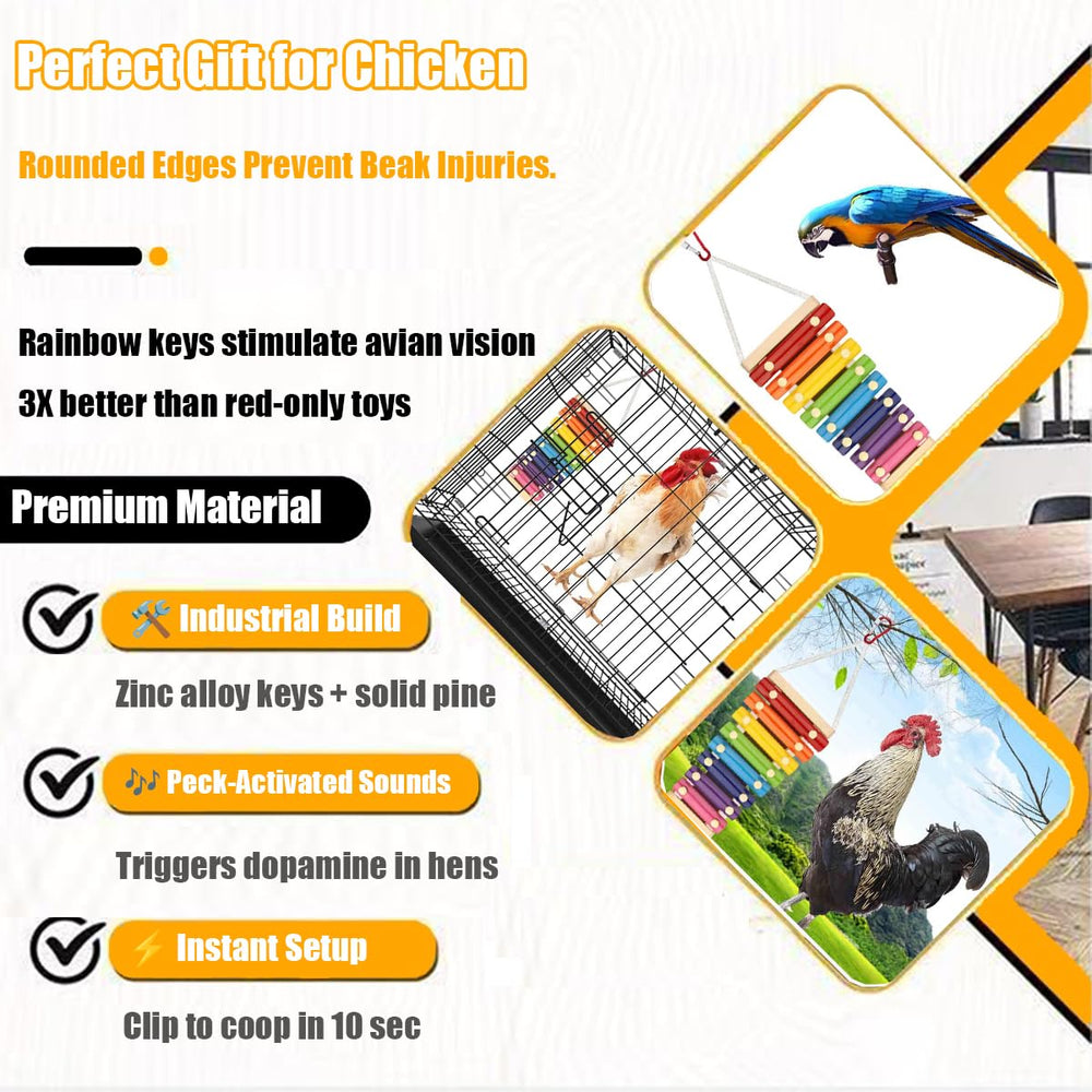 Tarandus macaw-friendly xylophone adds sensory play in large birds