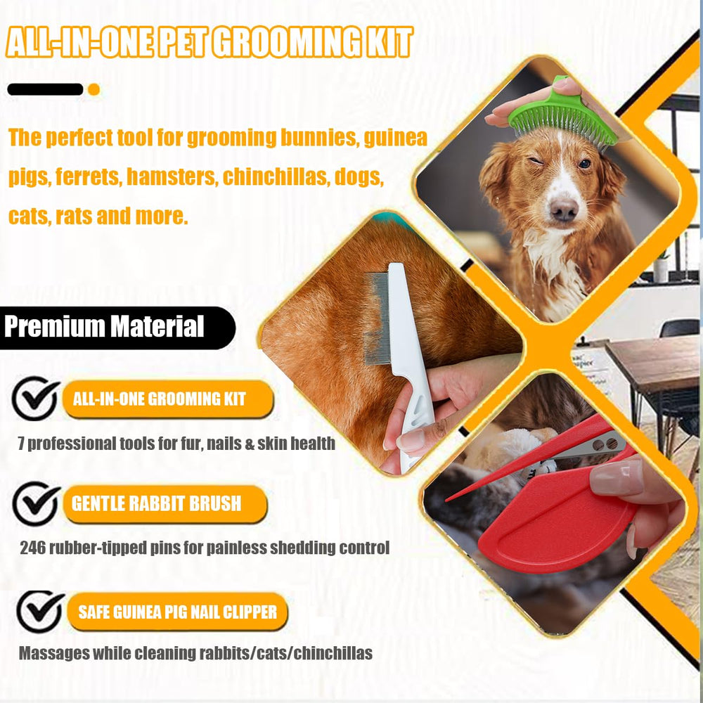 TARANDUS rabbit grooming kit trusted by rescues badge for reliable grooming.