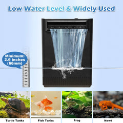 Tararium 290GPH turtle filter media sponge and bio-balls illustrate dual filtration