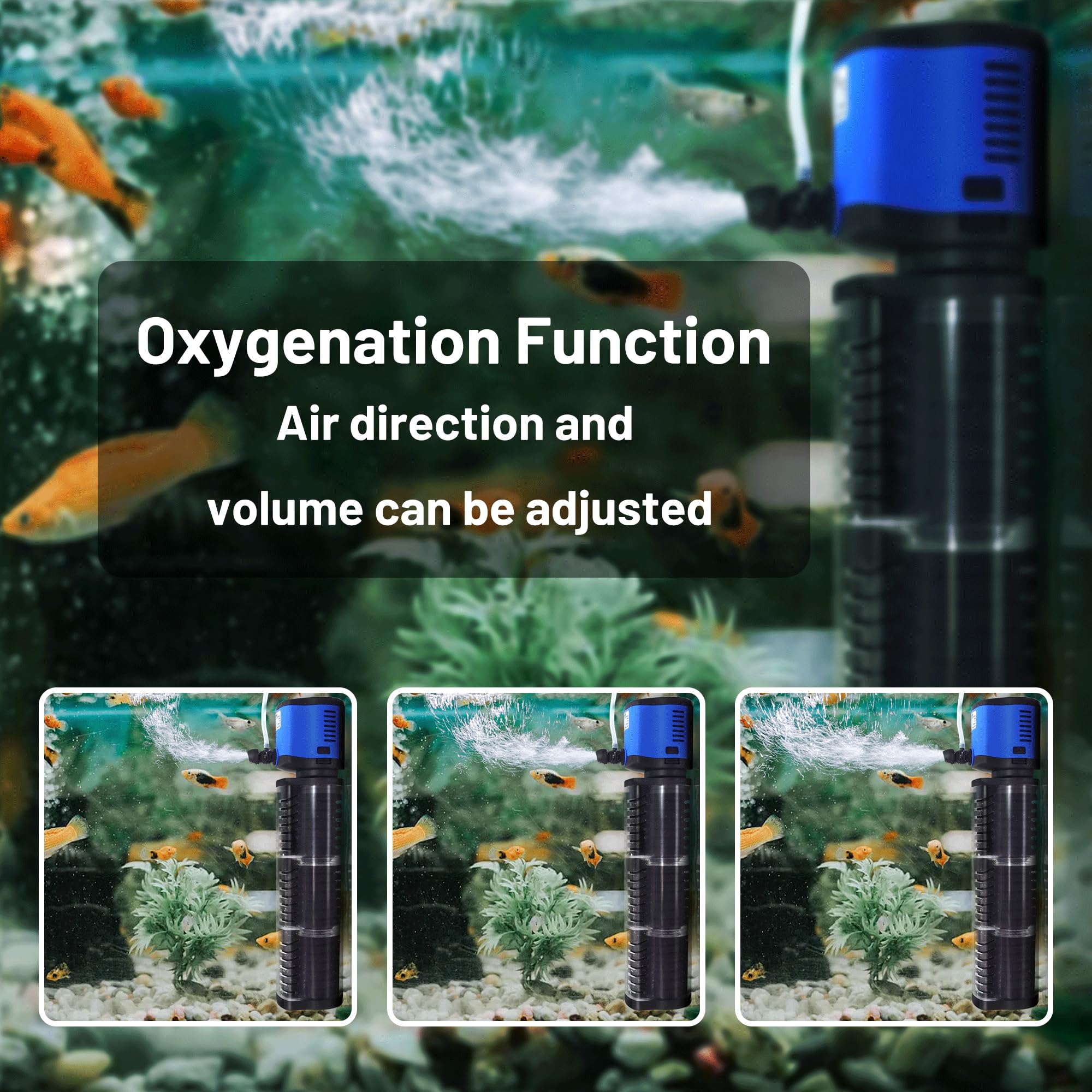 Tararium aquarium filter 400gph easy installation by attaching outlet