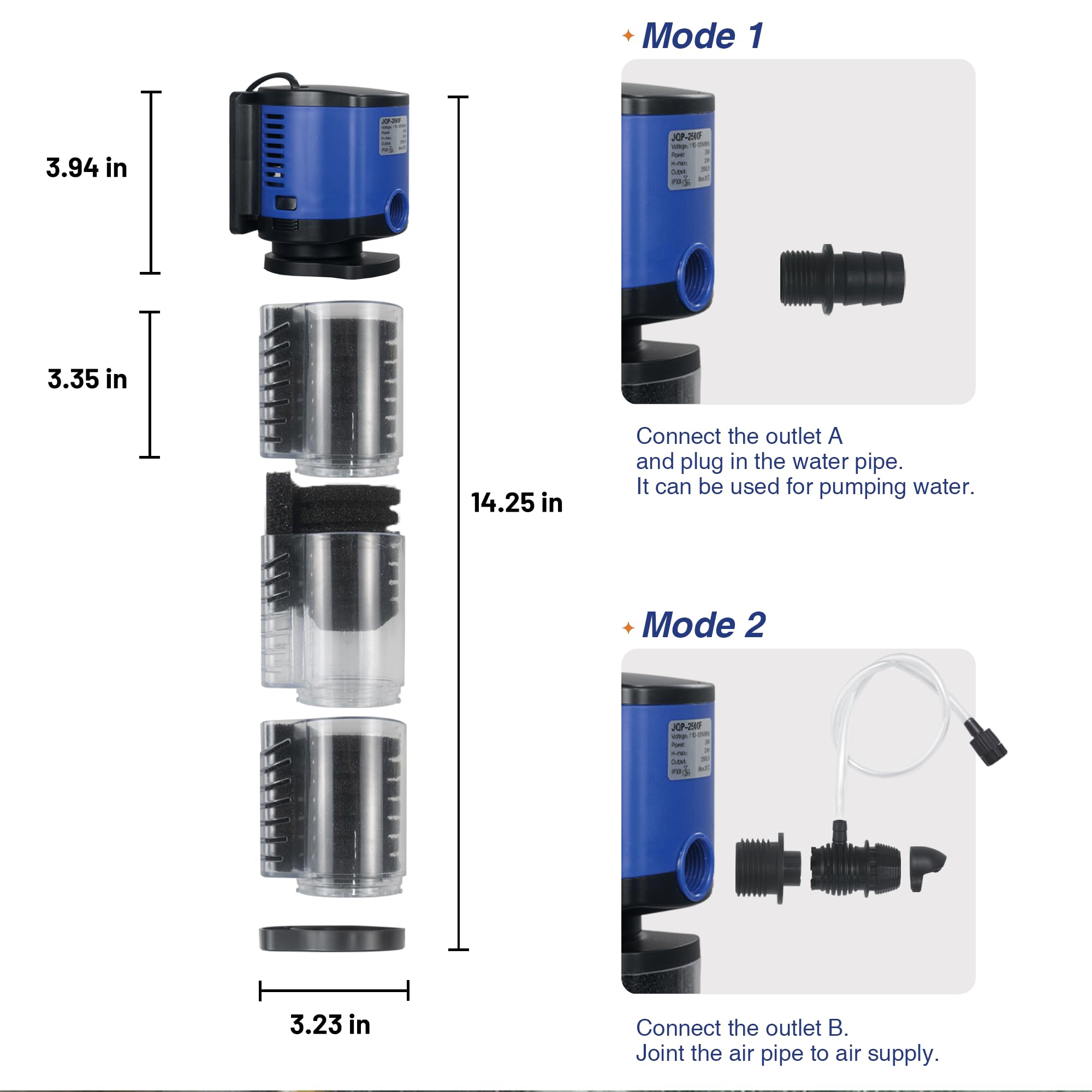 Tararium aquarium filter 400gph quiet operation for calmer aquarium