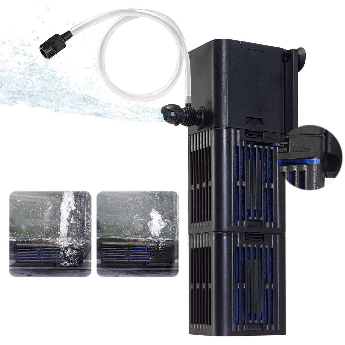 Tararium aquarium filter flow-adjustable-55-200gallon shows customizable circulation for versatile tanks