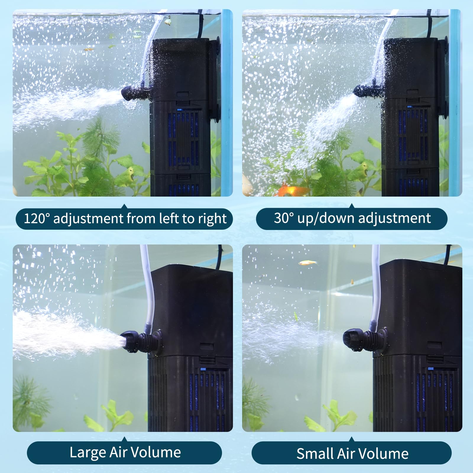 Tararium aquarium filter-quiet-38db conveys whisper-quiet operation