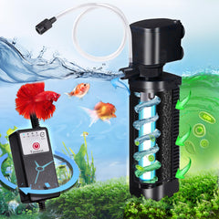 Tararium aquarium filter UV-timer-pump for consistent flow and odor control