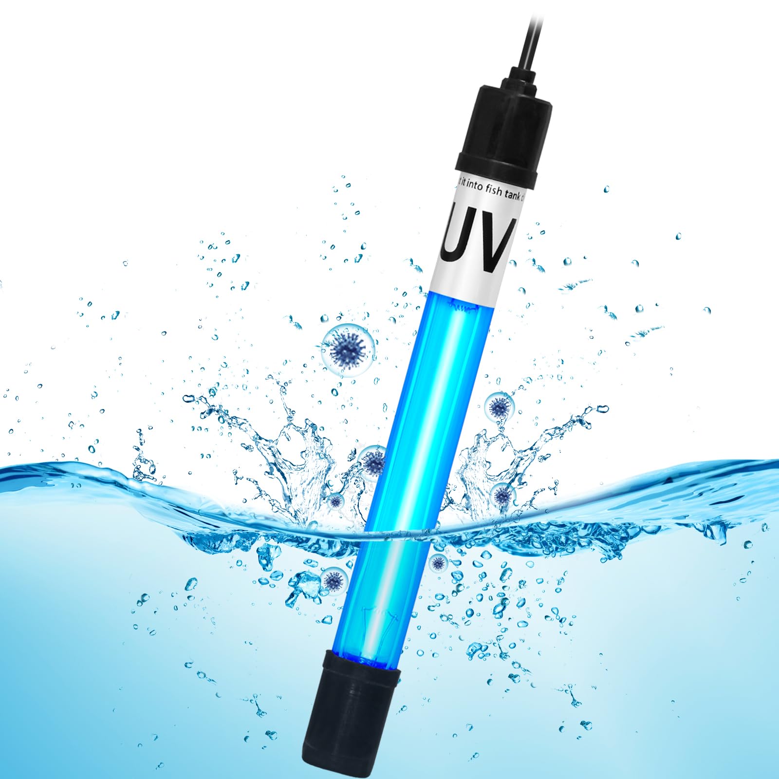Tararium 7W aquarium light in filter-area installation for clearer water.