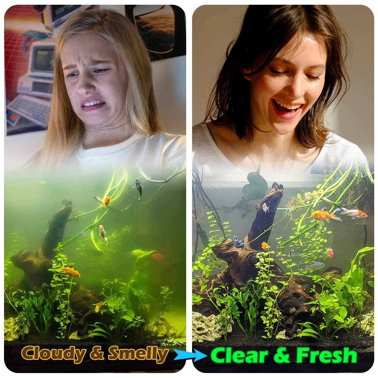 Tararium 7W odor-reduction helps maintain fresher aquarium air.
