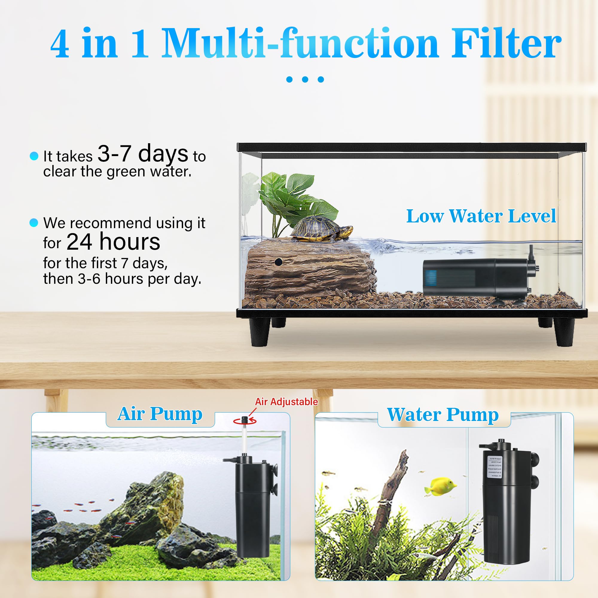 TARARIUM easy setup guide image showing tank installation tips