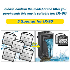 Tararium dense double-sided sponge clip for IX-90 filters traps debris and fine particles.