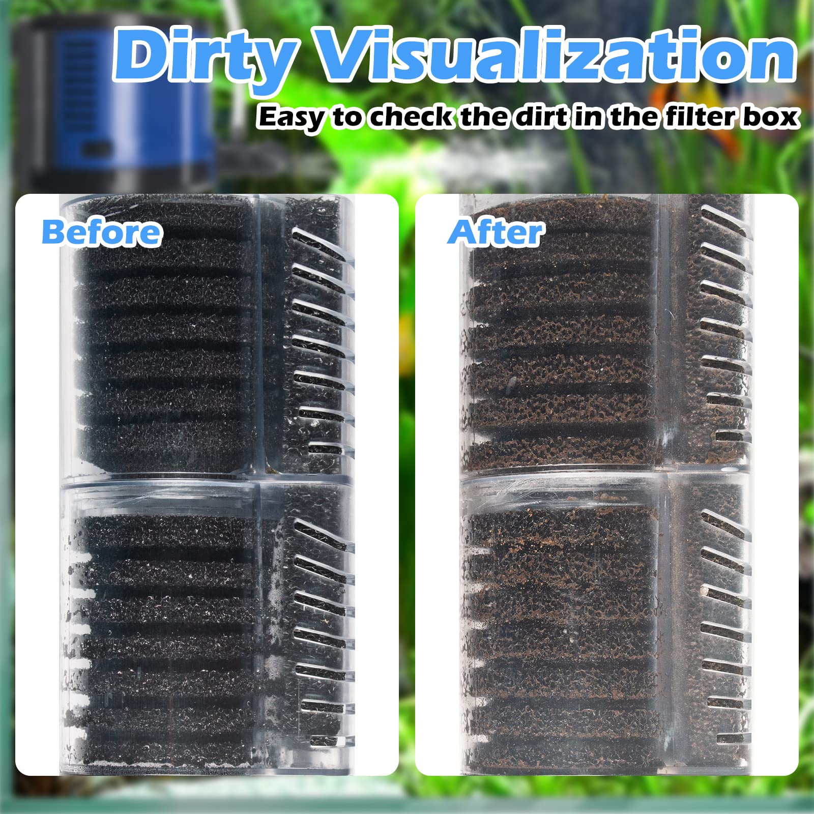 Tararium fish tank filter easy-install shot demonstrates minimal setup steps for quick readiness.