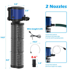 Tararium fish tank filter wave maker pump photo illustrates strong water movement for livelier tanks.