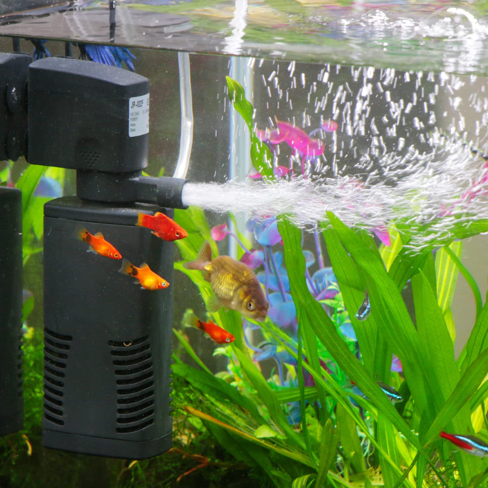 Tararium internal aquarium filter shows compact submersible design.