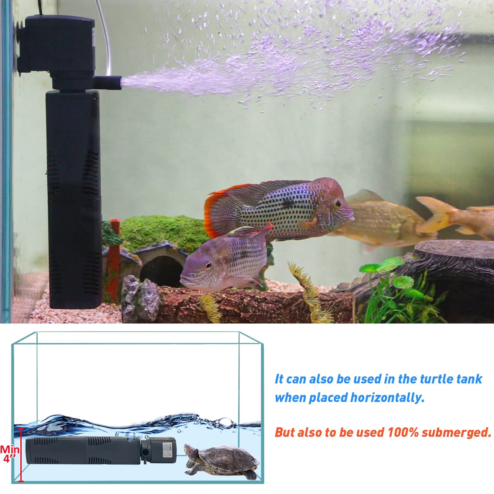Tararium large-tank filter designed for 40-150 gallon setups.