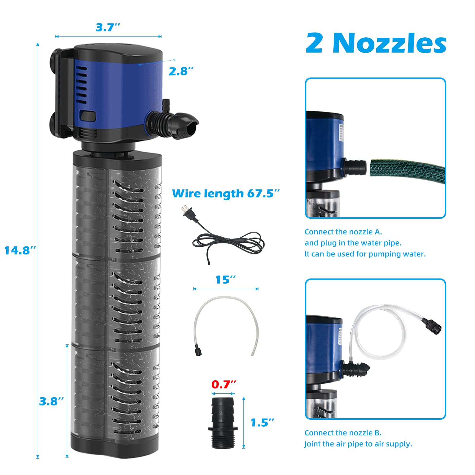 Tararium pond-pump-660gph-hydroponics-setup fits compact spaces for hydroponic systems.