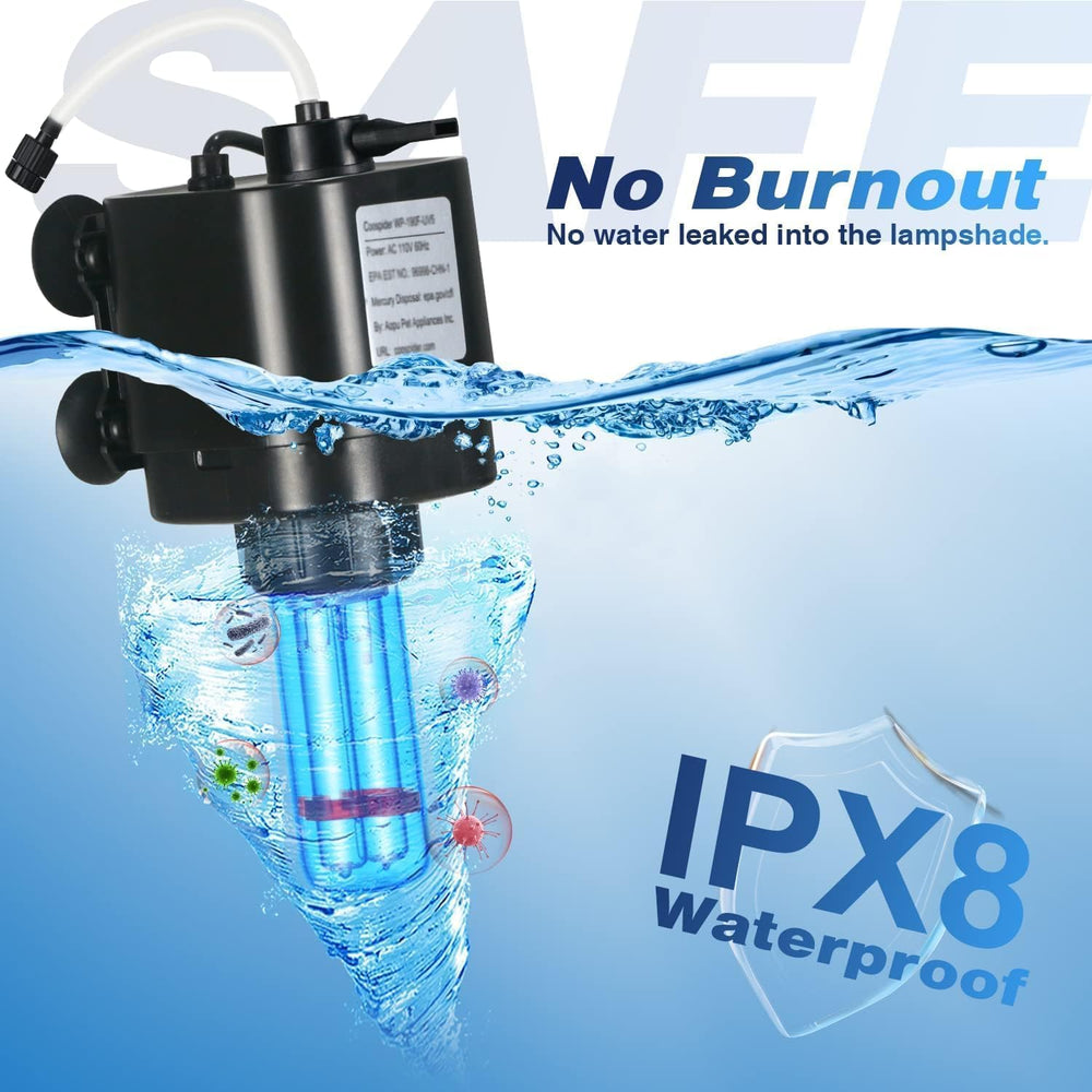 TARARIUM quiet air pump provides gentle water movement