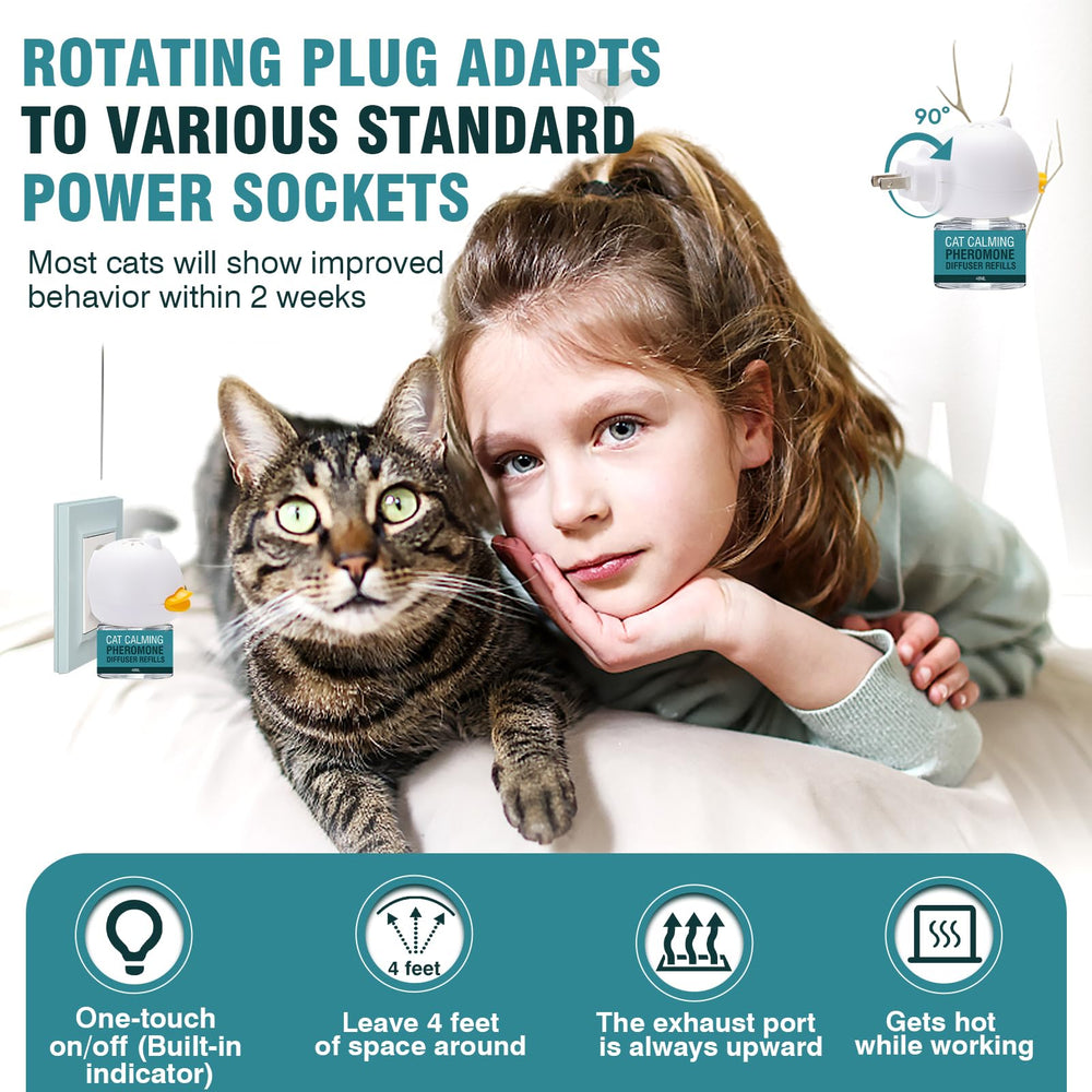 Taraxa Cat Calming Diffuser packaging showcases two diffusers and six refills for long-term use.