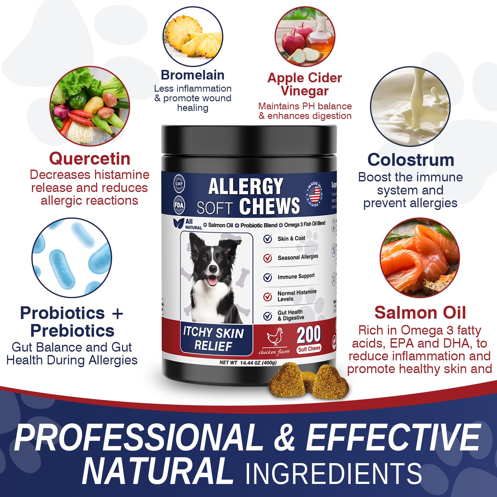 Taraxa dog paws licking treatment image suggests relief for paw itching.