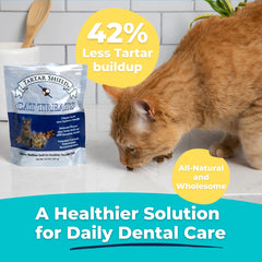 Tartar Shield cat-treats-closeup-bite emphasizes crunchy texture aiding dental care