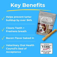 Tartar Shield soft rawhide chews small dog 30 count packaging for convenience