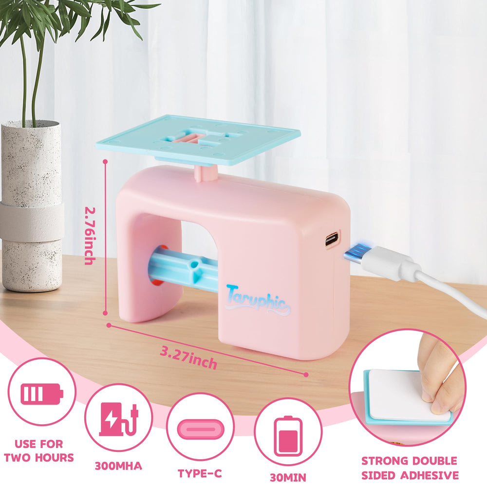 Taruphic detachable base for secure, tool-free mounting and space-saving placement.