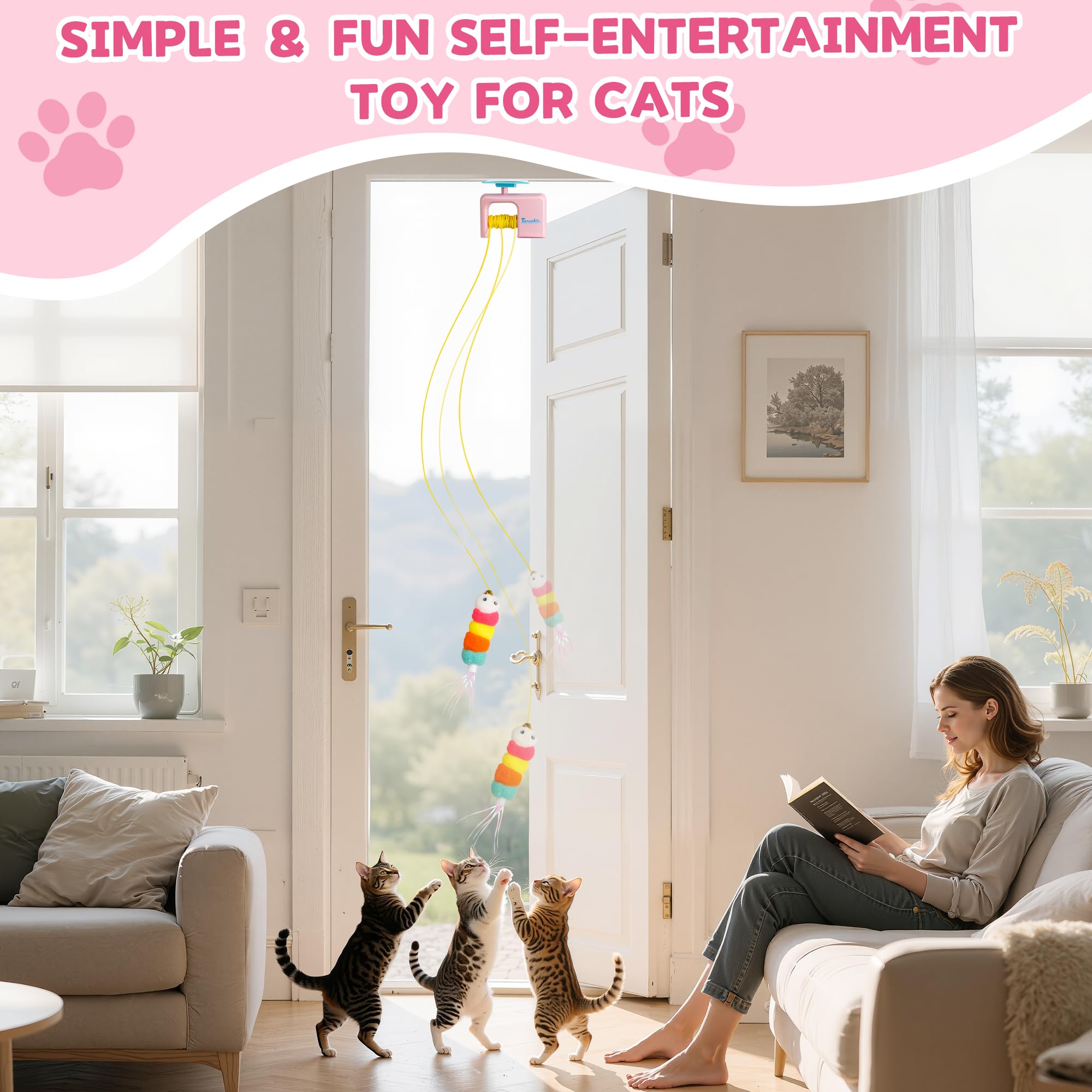 Taruphic durable ABS construction withstands scratching for lasting feline fun.