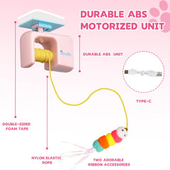 Taruphic low-power mode features kitten-friendly gentle movements for focused self-play.