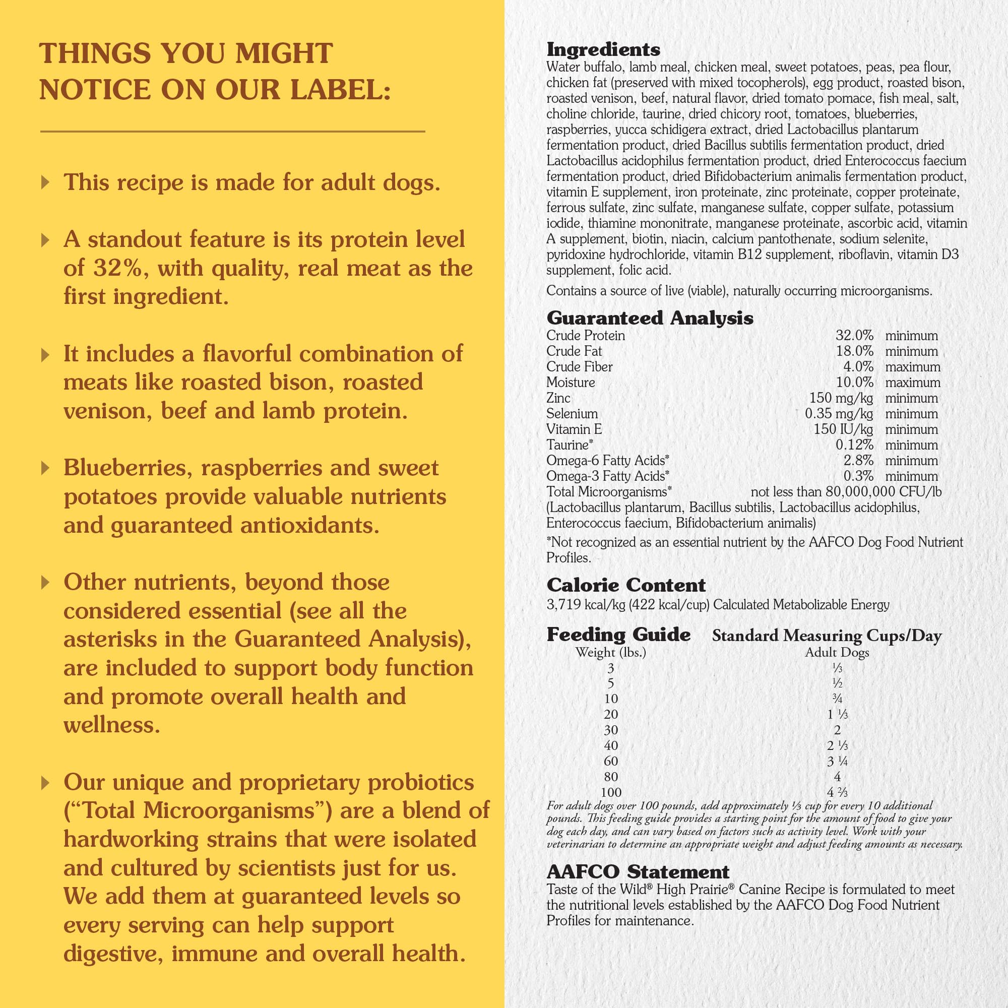 Taste of the Wild High Prairie served dog meal in a bowl for daily energy