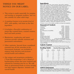 Taste of the Wild High Prairie probiotic label closeup emphasizes digestion support and immune-friendly ingredients.