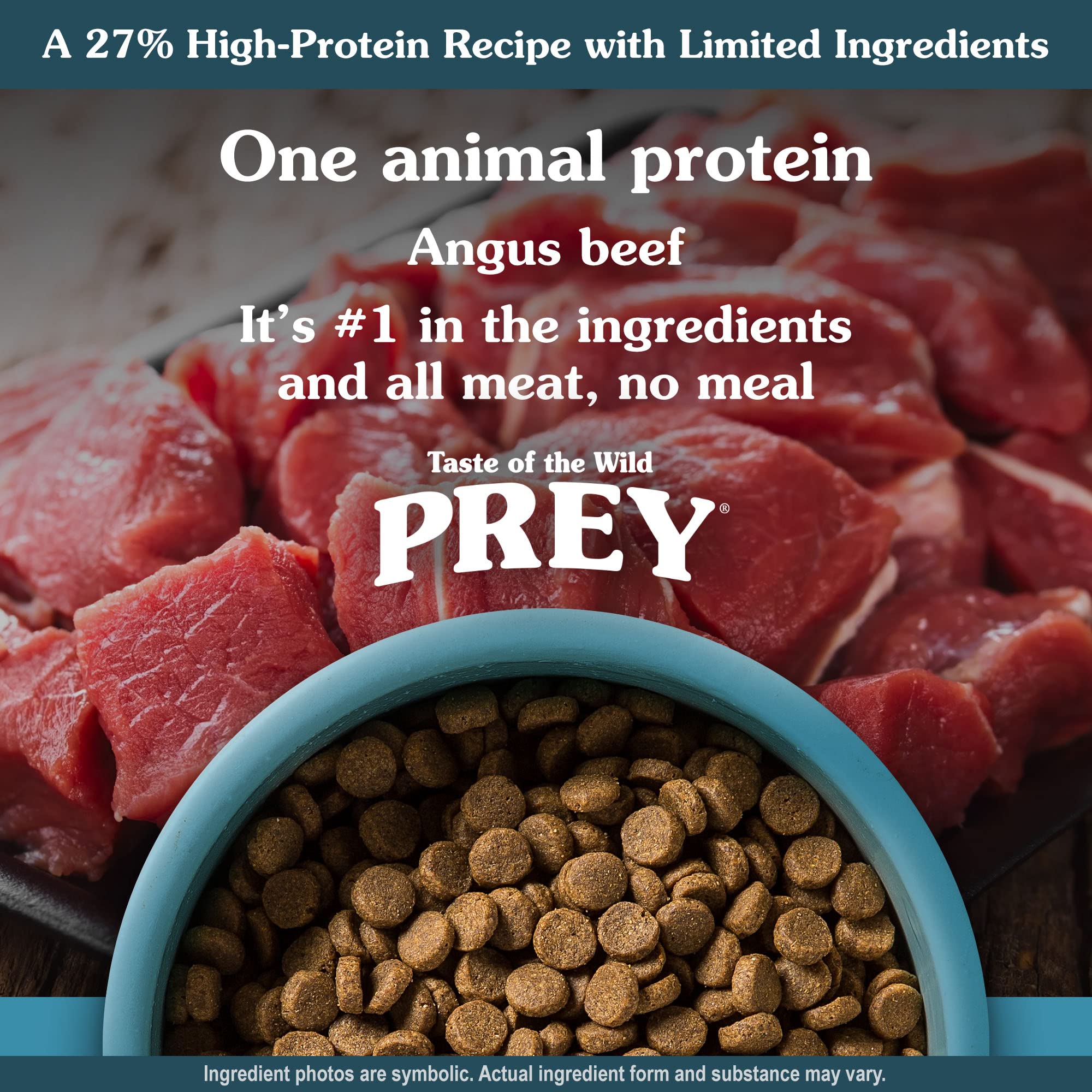 Taste of the Wild PREY probiotics image underscores 80 million CFU per pound.
