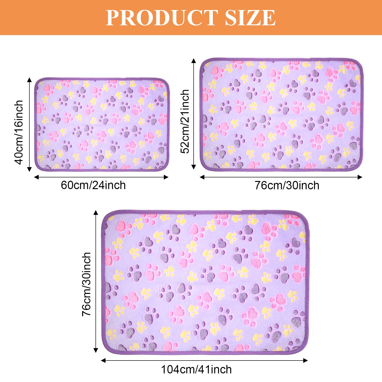 Tatuo dog blanket paw-print purple provides plush crate comfort for resting