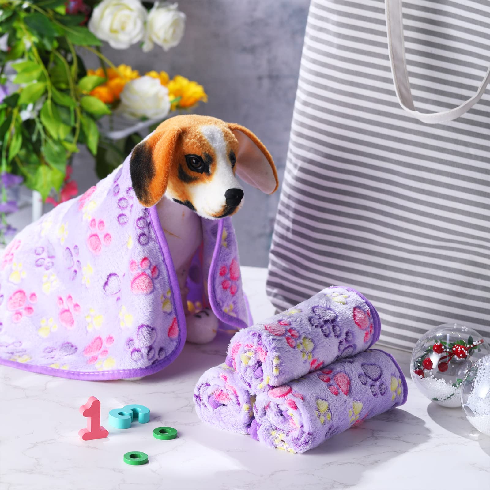 Tatuo paw print blanket multipack fits multiple small pets