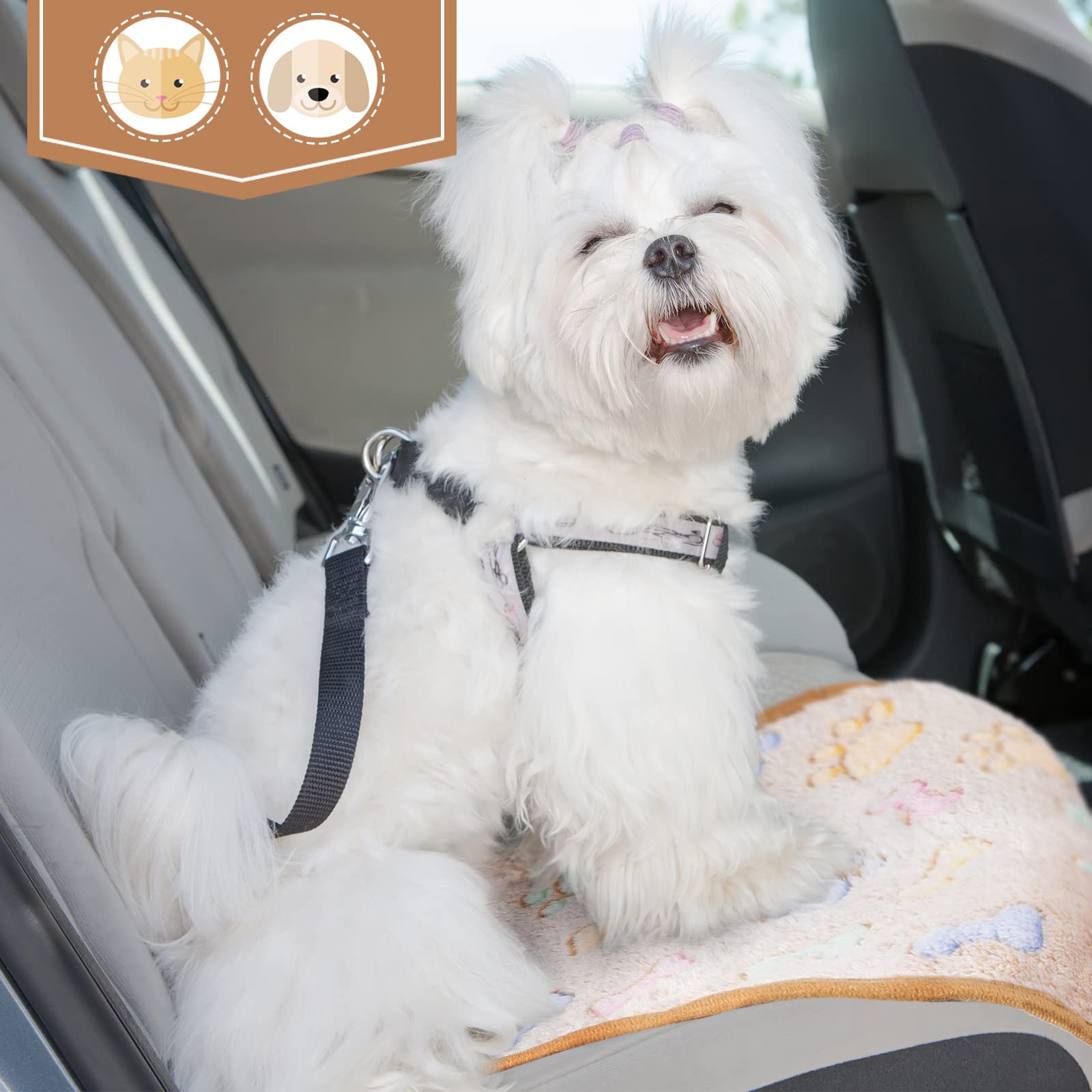 Tatuo puppy blanket pink bone pattern helps protect furniture from pet mess and hair