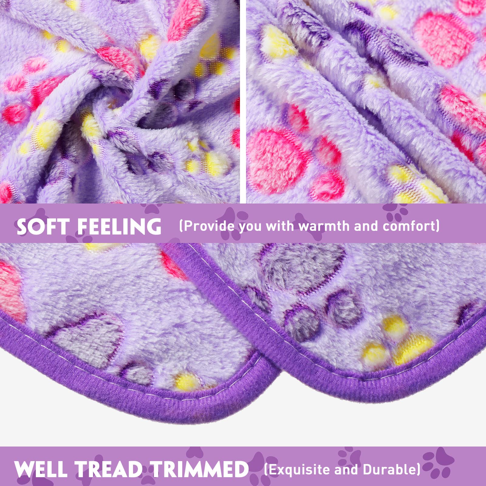 Tatuo puppy blanket coral velvet soft touch for comfortable naps