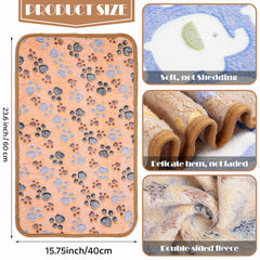 Tatuo puppy blanket pink dog paw pattern offers soft warmth for tiny dogs and cats
