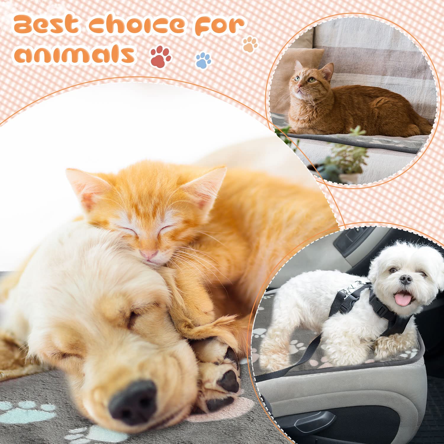 Tatuo small 24x16-inch blanket fits compact crates for cozy napping.