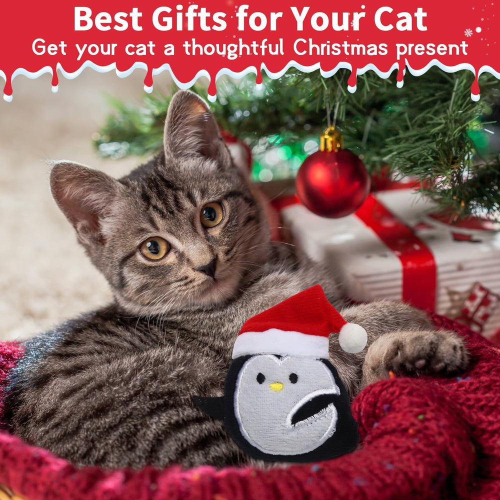 TATWOQ gingerbread man cat toy blends soft plush and catnip for cozy distraction