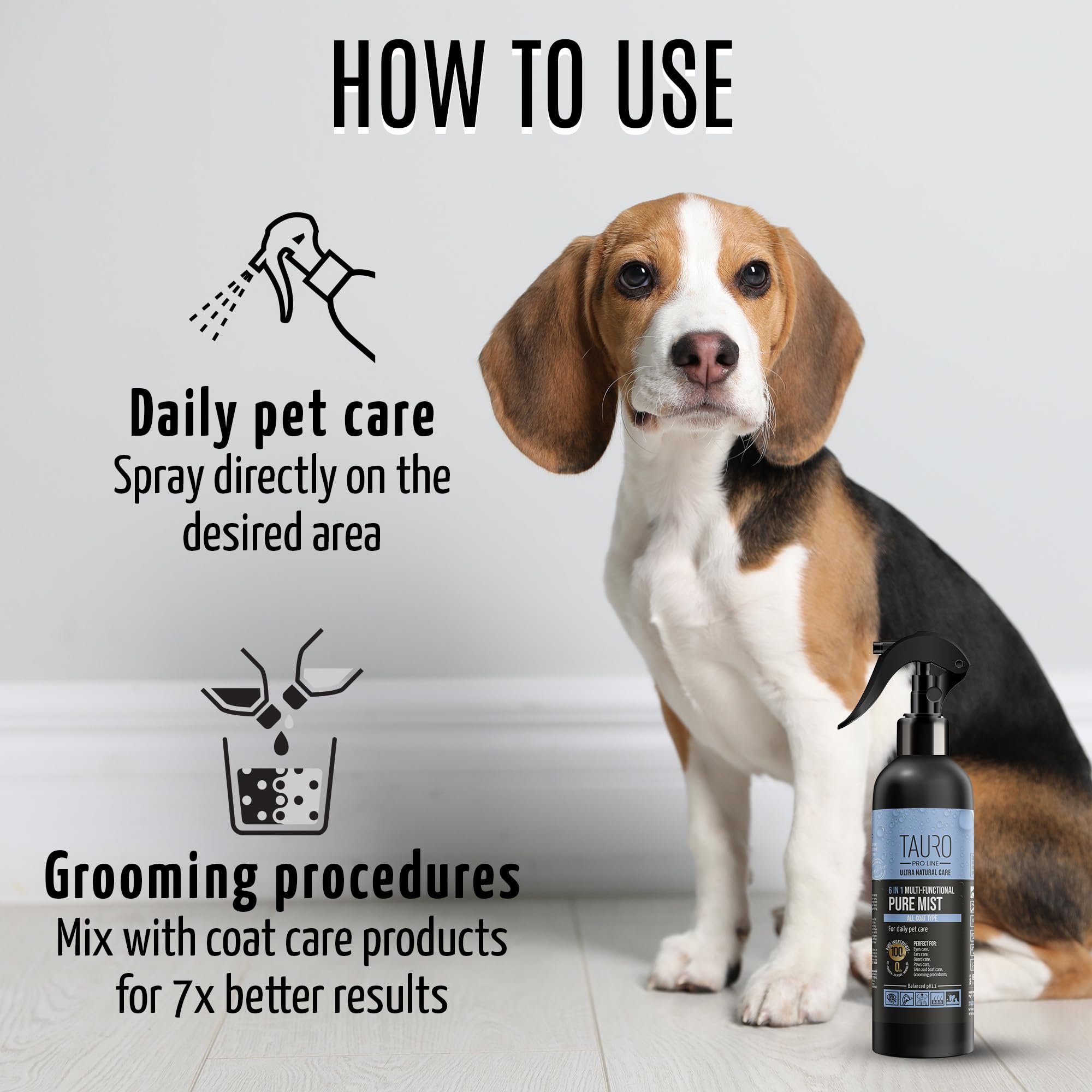 Tauro Pro Line dog-show-ready-care emphasizes quick, tidy appearance.