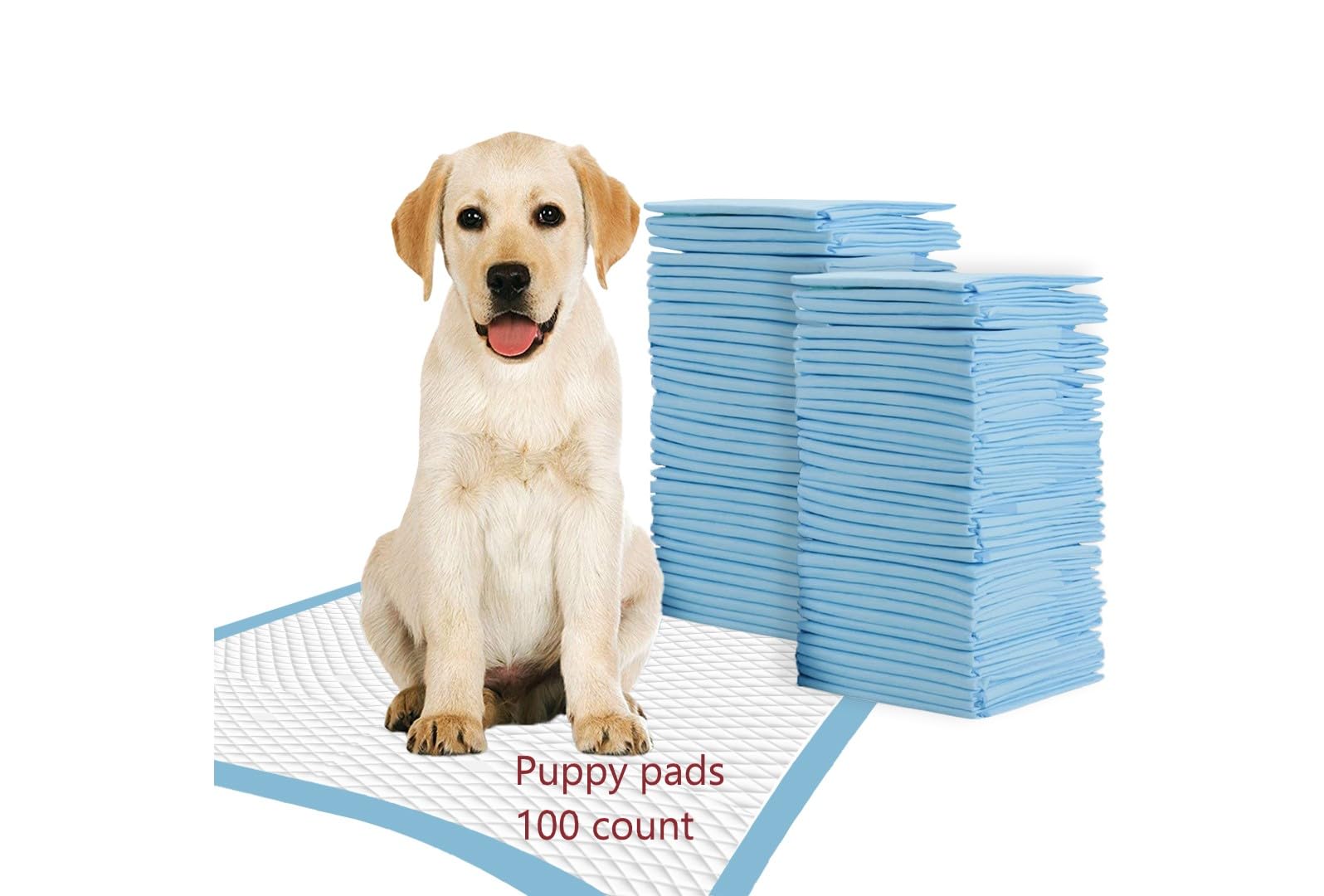 TBM Puppy Pads 100 Count pack for easy indoor training and quick cleanup.