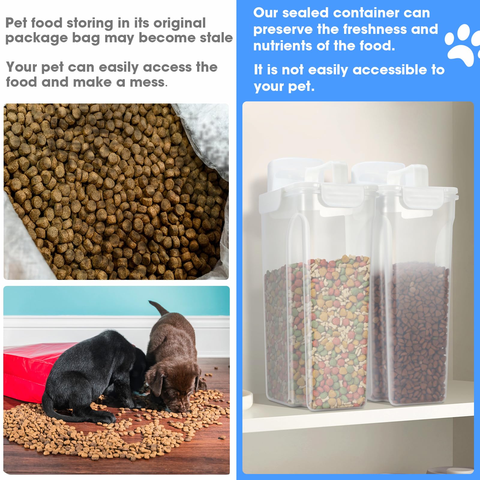 TBMax bird seed container keeps seeds dry and organized.